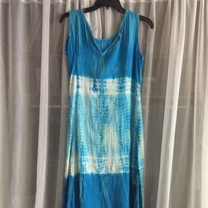 Blue Tie-Dye Light Dress